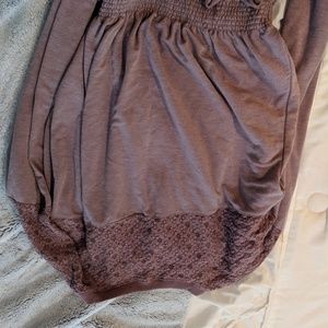 Mauve color crop shirt